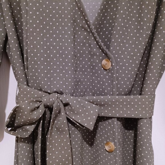 Suzy Shier Wrap Dress - Polka Dots - Picture 3 of 5